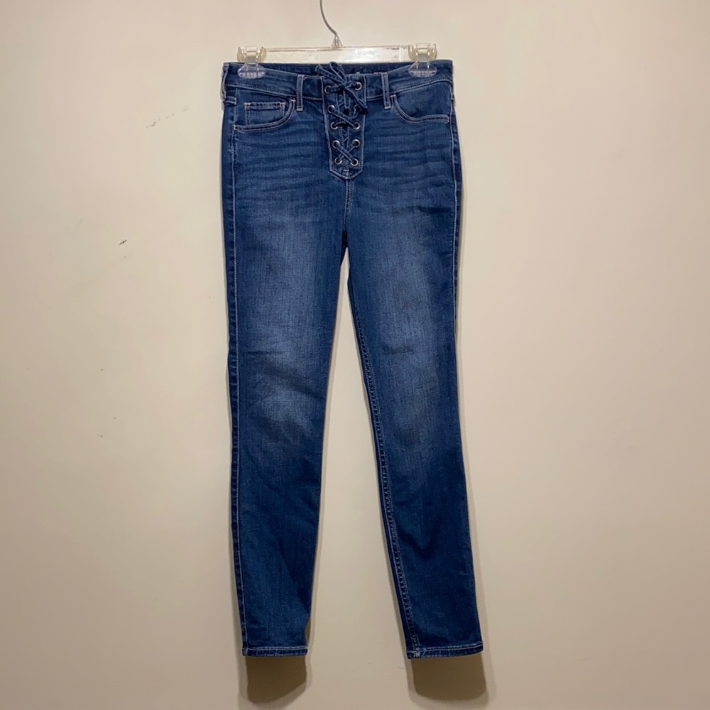 High Rise Crop Super Skinny Jeans